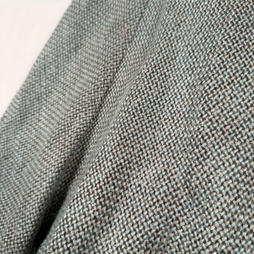Studio Y 3/4 Light Blue Brown Woven Tweed Vintage A-line Skirt - Picture 3 of 8